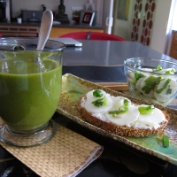 White Radish Greens Soup with Tartine